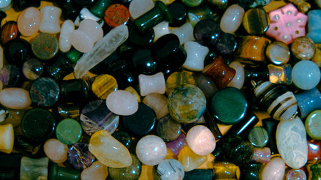 Radiant Gemstone Jewelry with Gold and Diamondsの写真素材