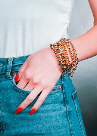 Brilliant Diamond Necklaces and Fine Gold Jewelryの写真素材