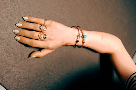 Radiant Gemstone Jewelry with Gold and Diamondsの写真素材