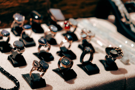 High-End Jewelry: Gold and Diamond Treasuresの写真素材