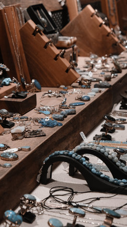 Handmade precious jewelry. Bijouterie and jewelery gold and diamonds for womenの写真素材