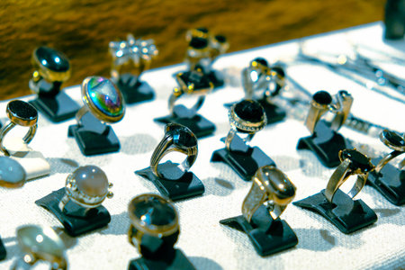 Classic Gold and Diamond Wedding Jewelry Setsの写真素材