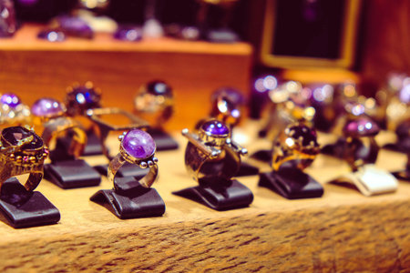 Glamorous Gold Jewelry with Sparkling Diamondsの写真素材