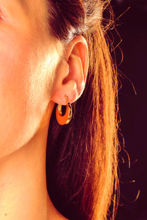 Stylish and Elegant Gold Diamond Jewelry Piecesの写真素材