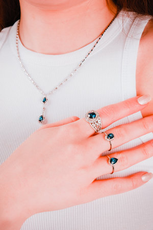 Glamorous Gold Jewelry with Sparkling Diamondsの写真素材