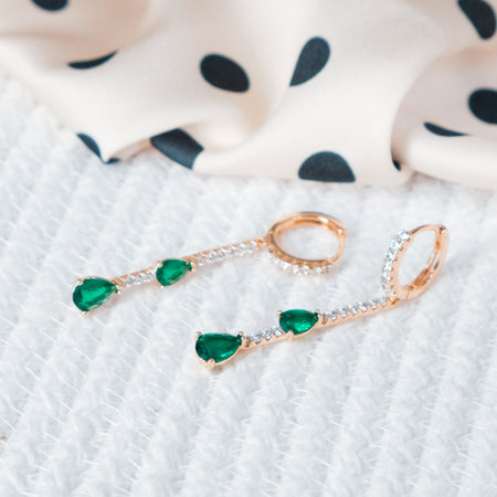 Handmade precious jewelry. Bijouterie and jewelery gold and diamonds for womenの写真素材