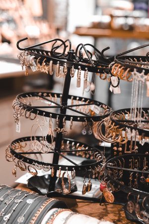 Stylish jewellery, diamonds and precious stones.の写真素材