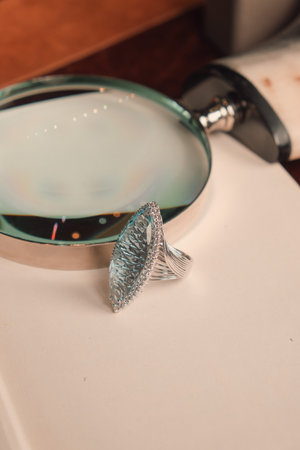 Handmade precious jewelry. Bijouterie and jewelery gold and diamonds for womenの写真素材