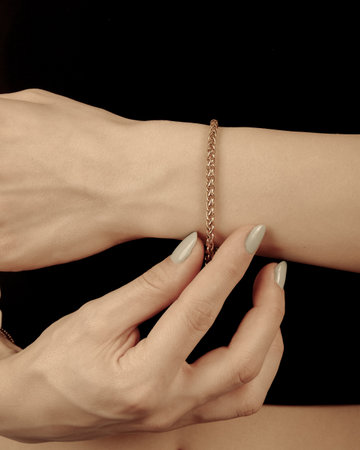 Beautiful golden jewelery with precious stones and diamondsの写真素材