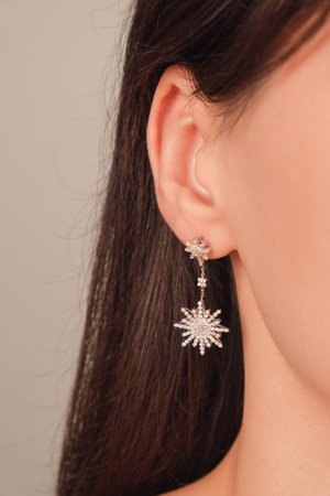 Handcrafted Luxury Jewelry with Diamonds and Goldの写真素材