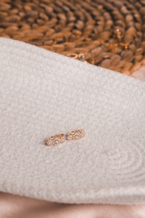 Sparkling Diamond Necklaces and Gold Pendantsの写真素材