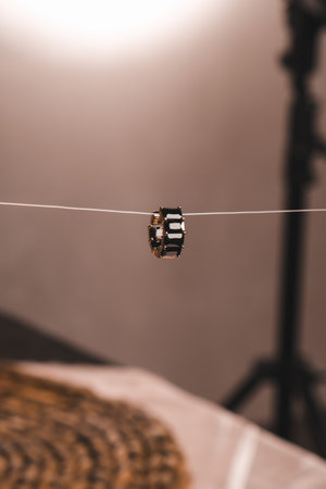 Gold and Diamond Wedding Bandsの写真素材