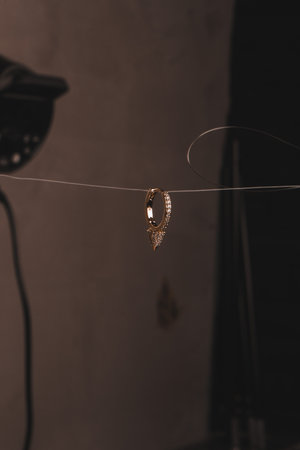 Exquisite Diamond Jewelry with Gold Accentsの写真素材