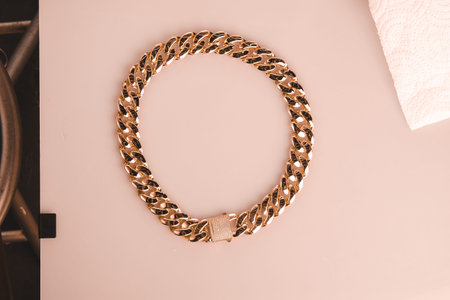 Sparkling Diamond Necklaces and Gold Pendantsの写真素材