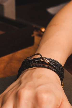 Elegant Gold and Diamond Pendant Necklacesの写真素材