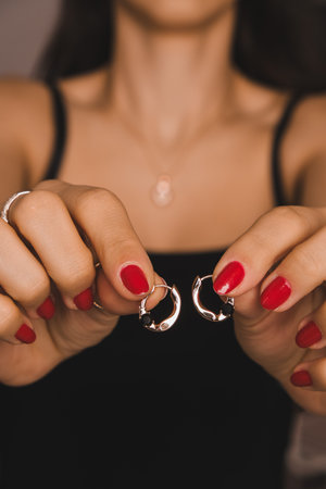 Beautiful Gold and Diamond Cocktail Jewelryの写真素材