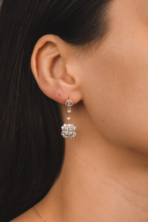 Handcrafted Luxury Jewelry with Diamonds and Goldの写真素材