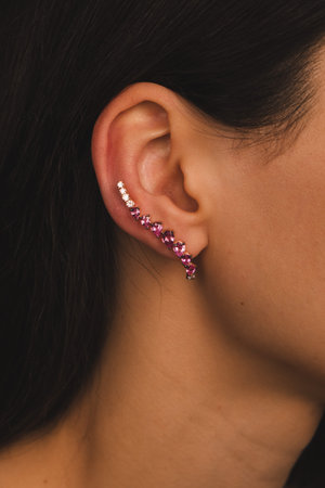 stylish jewelry like silver, gold, diamonds, precious stones.