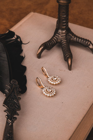 Bold and Elegant Diamond and Gold Statement Piecesの写真素材