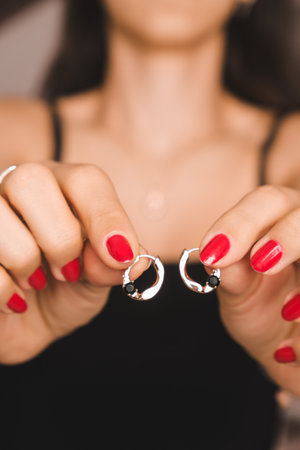 Sophisticated Gold and Diamond Jewelry for Womenの写真素材