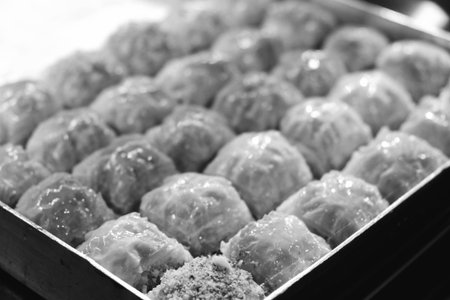 Baklava Pyramid â Creative Dessert Arrangementの写真素材