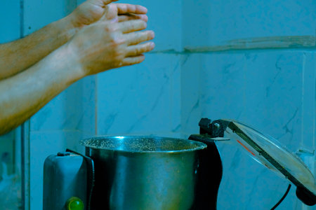 Golden brown baklava, crispy on the outside, sweet insideの写真素材