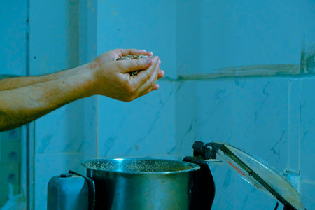 Golden Crispy Layers of Homemade Baklavaの写真素材