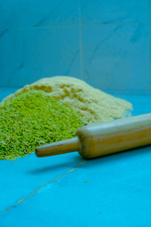 Sweet Treat from the Ottoman Cuisine: Pistachio Baklavaの写真素材