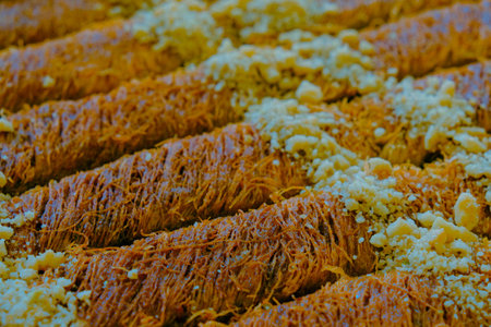 Authentic Turkish Dessert with Rich Syrupの写真素材