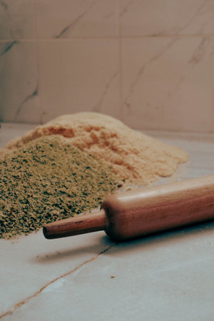 Golden Crispy Layers of Homemade Baklavaの写真素材