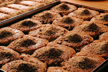 Sweet layers of perfection in every biteの写真素材