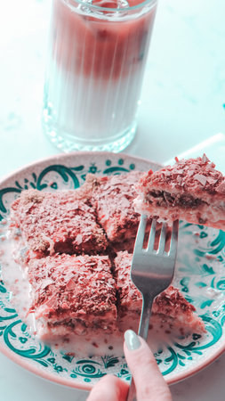 Delicious Dessert Pistachio Baklavaの写真素材