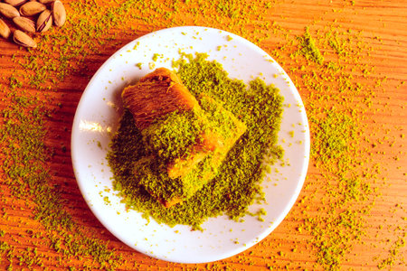 Baklava Pyramid â Creative Dessert Arrangementの写真素材