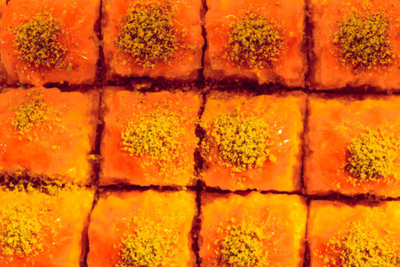 Golden brown baklava, crispy on the outside, sweet inside