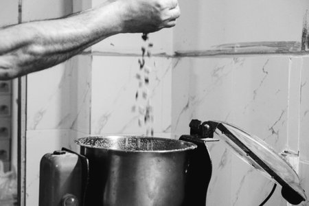 Golden brown baklava, crispy on the outside, sweet insideの写真素材