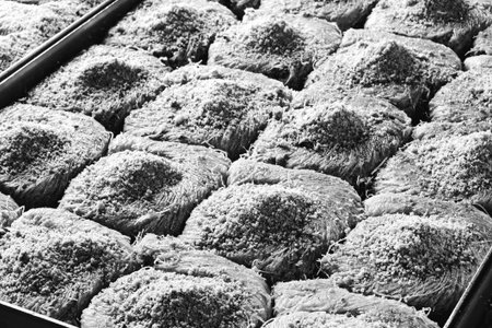 Delicious Dessert Pistachio Baklavaの写真素材