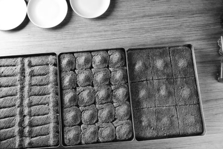 Authentic Turkish Dessert with Rich Syrupの写真素材