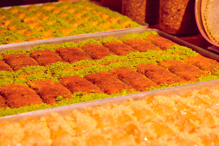 Baklava Pyramid â Creative Dessert Arrangementの写真素材
