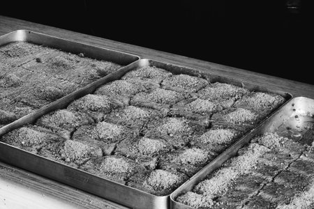 Delicious Dessert Pistachio Baklavaの写真素材