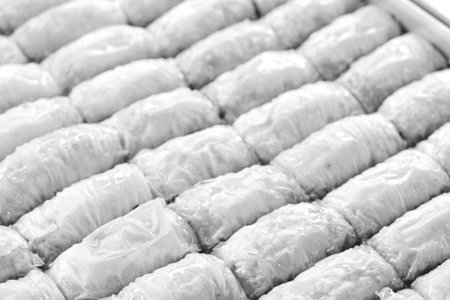 Baklava Pyramid â Creative Dessert Arrangementの写真素材