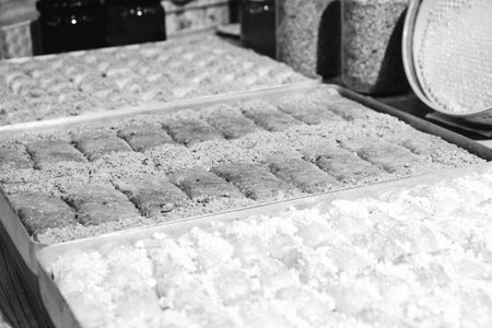 Baklava Pyramid â Creative Dessert Arrangementの写真素材