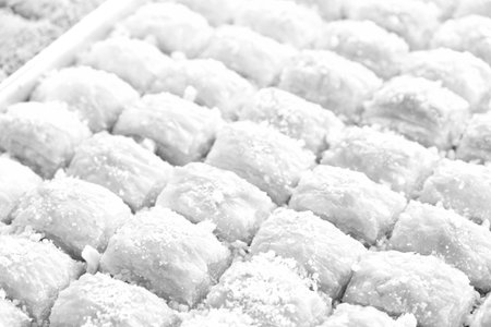 Elegant Baklava Plating for Gourmet Presentationの写真素材