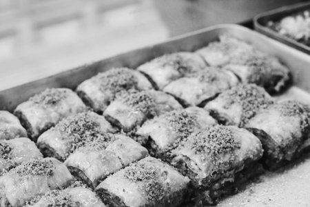 Sweet layers of perfection in every biteの写真素材