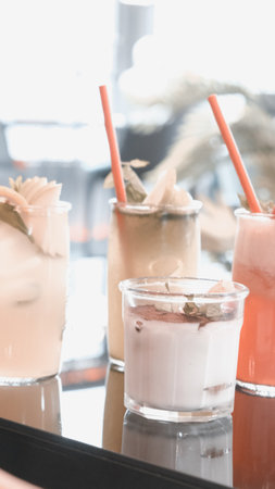 Creative cocktails with a touch of luxuryの写真素材