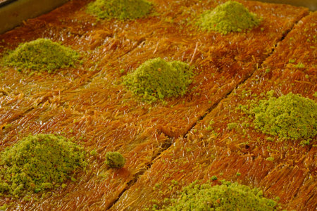 Baklava with Honey Drizzle and Crushed Nuts