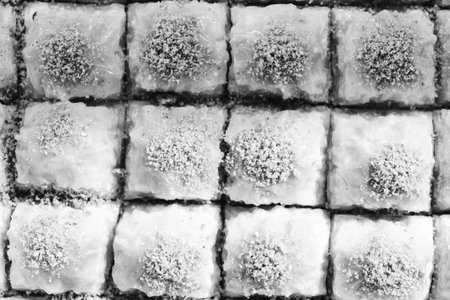 Elegant Baklava Plating for Gourmet Presentationの写真素材