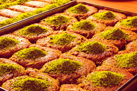 Baklava Pyramid â Creative Dessert Arrangementの写真素材