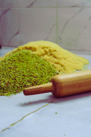 Close-Up of Freshly Baked Baklava Piecesの写真素材