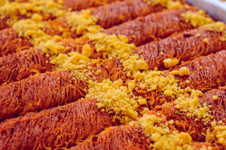 Sweet Treat from the Ottoman Cuisine: Pistachio Baklavaの写真素材