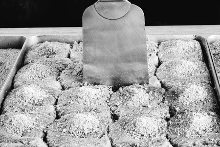 Sweet Treat from the Ottoman Cuisine: Pistachio Baklavaの写真素材